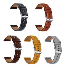 For Samsung Galaxy Watch 3 45mm 41mm Band Leather Wristwatch Strap Belt Bracelet