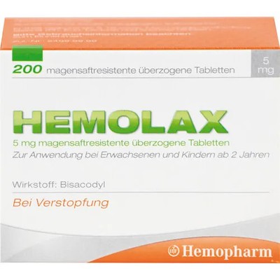 Hemolax 5 mg Magensaftresistente Überzogene Tabl. 200 St - PZN 7417909