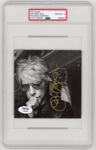 Jon Bon Jovi SIGNED 2020 CD Cover PSA 10 GRADED AUTOGRAPH Slabbed Encapsulated
