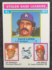 1976 Topps #197 NL STOLEN BASE LEADER DAVE LO...