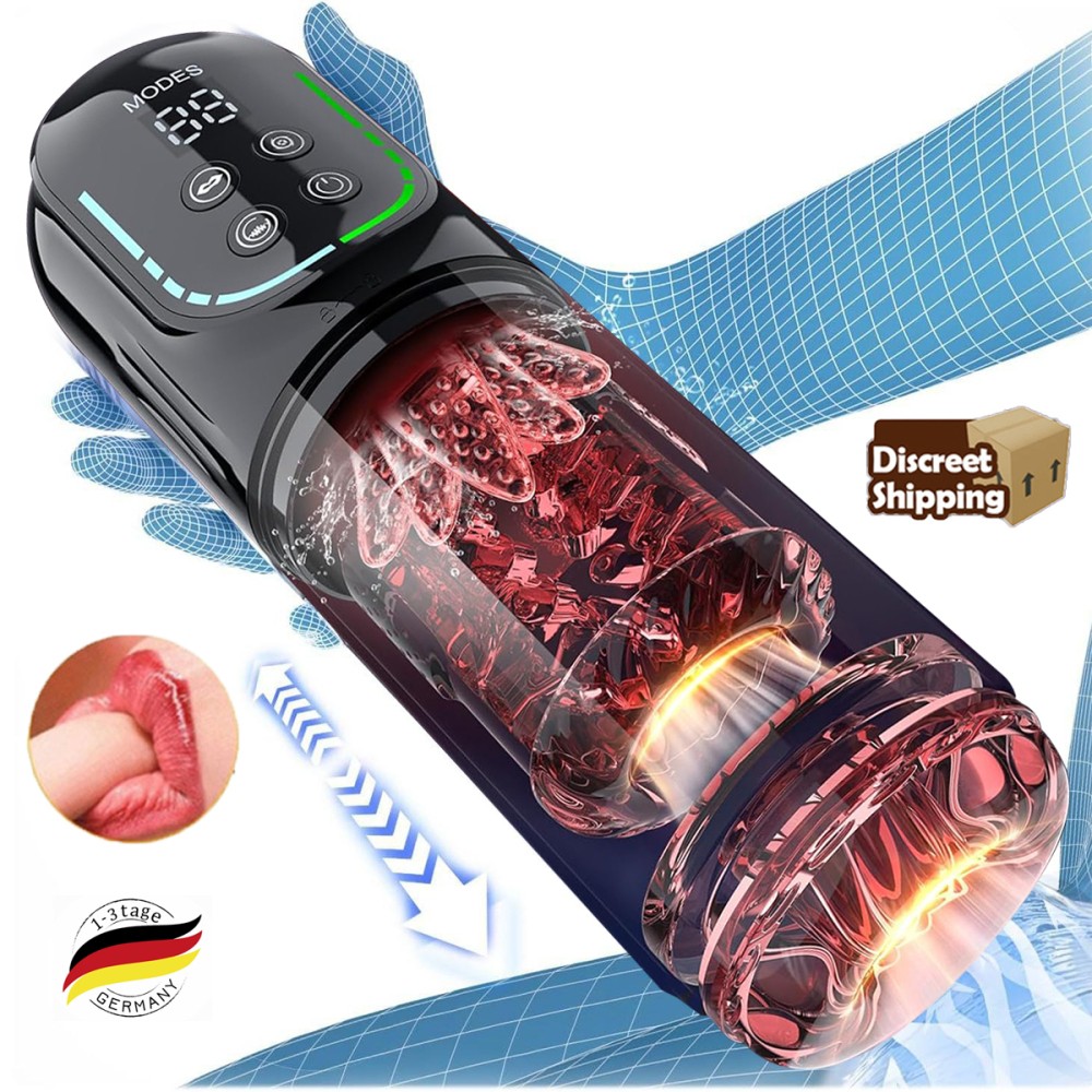 Elektrischer Masturbator Cup Handfrei Cup Penis Vibrator Masturbieren für Männer