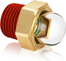 1/2 NPT Hex Head Domed Oil Sight Glass Brass Bulls Eye Sight Glass Liquid Level