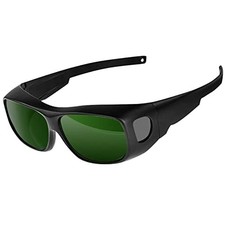 UpaClaire Welding Glasses, Wrap-Around Safety Large, No. 5 Dark Green