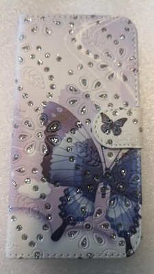 Tasche für Iphone 11 Case Flip Cover Etui Tasche Schmetterling Strass
