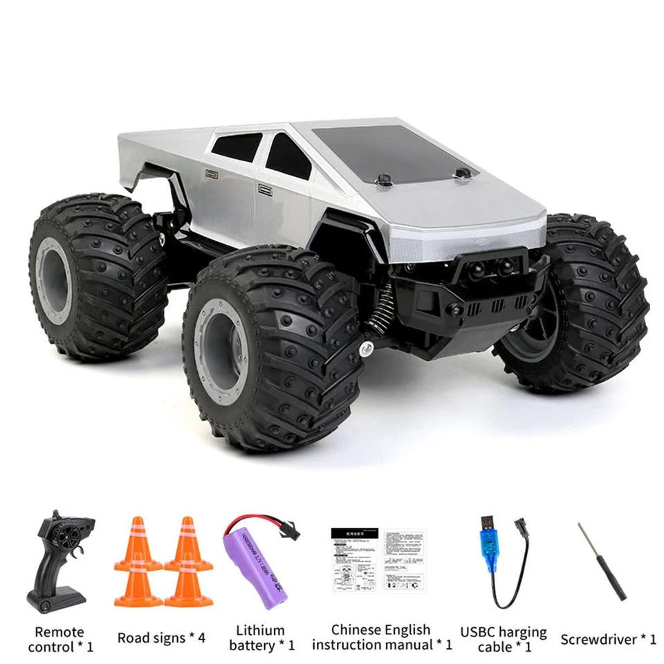 1/24 2.4GHz RC Pickup Truck 4*4 Off Road Vehicle Rock Crawler Car Q208 RTR - Image 2 of 4