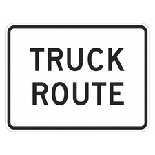 Lyle T1-6288-Hi_18X24 Truck Route Traffic Sign, 24 In Height, 18 In Width,