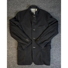 2010 Comme Des Garcons Homme Black Wool Blazer Jacket Gingham Lined Size S