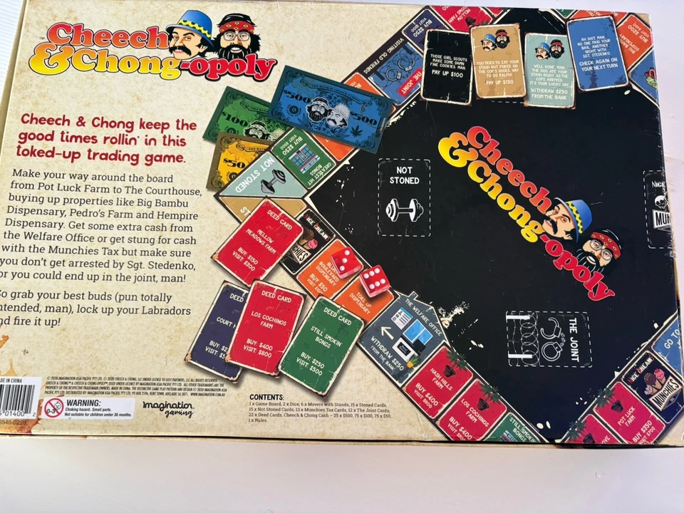 Cheech & Chong-opoly Monopoly board game 2020 stoner blaze Complete - Image 2 of 4