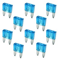 10 Flachstecksicherung Mini-Sicherung 15A / 32V / Blau