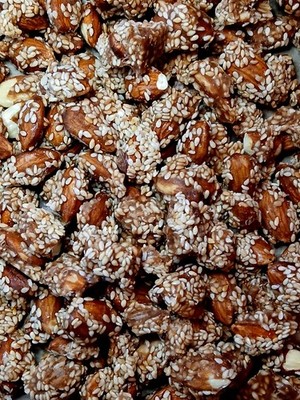 KETO Toasted Sesame Honey Almonds - Sugar & Gluten Free - Almond Candy - 10 oz.