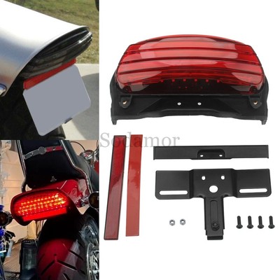 Tri-Bar Fender LED Tail Turn Signal Light Red Fit For Softail FXST FXSTC FXSTB
