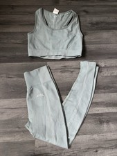 Aybl teal blue reflex sports bra and leggings co ord set