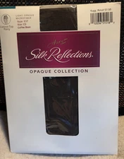 Hanes Silk Reflections Opaque Collection NOS E37 Size CD Coffee Bean Brown C Top