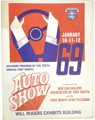 1969 Fort Worth Texas Auto Car Show and Beauty Queens Brochure Chevy Ford Dodge