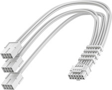 16AWG PCI-e 5.0 12VHPWR PSU Cable Extension, 600W 12 4 Pin Male to PCIE 3x8 P