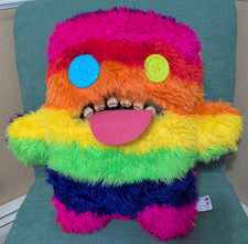 Peluche Fuggler Bigg Fugg Rayas Arco Iris Monstru Zuru 17" Pulgadas OOGAH BOOGAH