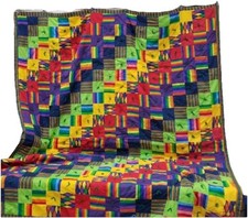 Beautiful Handmade Multicolored Quilt 42in x 72in Double Sided FREE SHIPPING