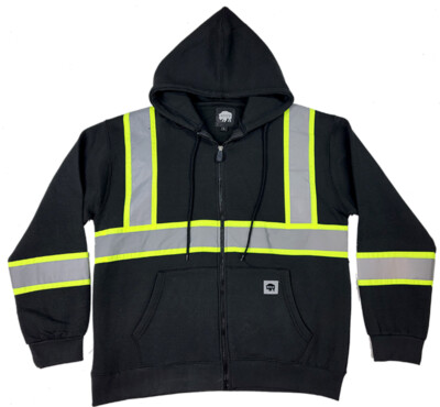 #ad Buffalo Outdoors® Workwear Black Safety Reflective Hooded Sweatshirt $34.99