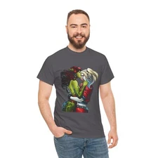 Harley Quinn Poison Ivy Tearful Kiss Unisex Tee