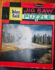 Whitman Deluxe Guild Machine Cut extra heavy Yellowstone 378 pce jig saw puzzle