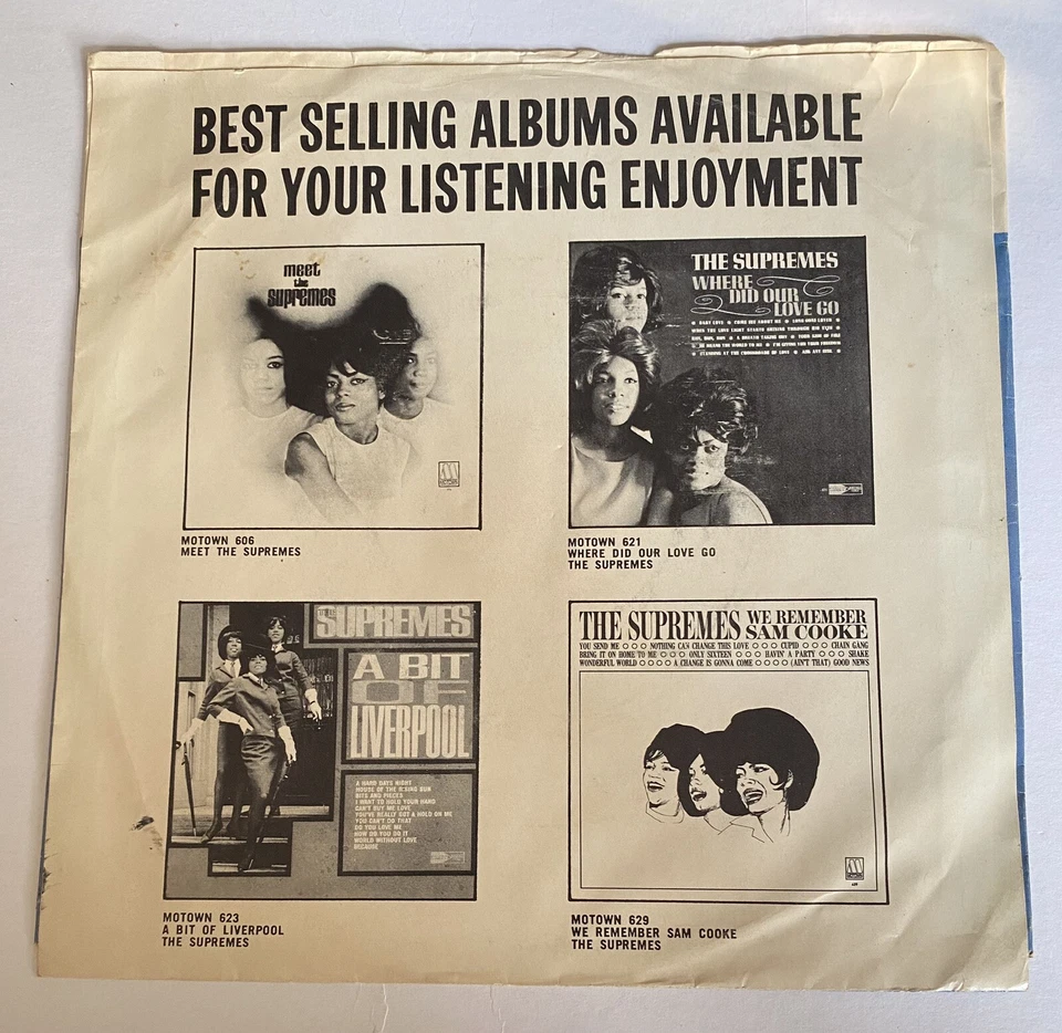 The Supremes Nothing But Heartaches Motown 1080 45rpm With RARE PS! (Sept 1965) Foto 2 de 4