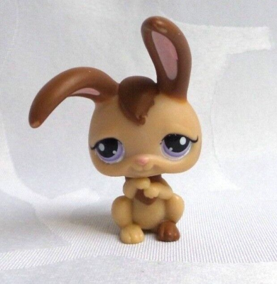 LITTLEST PETSHOP LPS #1089 HASBRO RABBIT LAPIN DE GARENNE BEIGE
