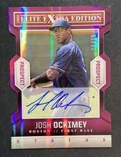 2014 Elite Extra Edition Status Purple Die-Cut Signatures /75 Josh Ockimey Auto