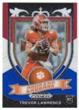 Trevor Lawrence 2021 Panini Prizm Draft Picks Prizms Red White and Blue #161 Cru