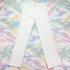 Vintage 1970s Durango White High Waist Straight Leg Jeans