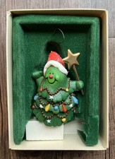 Vintage 1982 Hallmark Keepsake Jolly Christmas Tree Ornament Santa Hat Star Wand