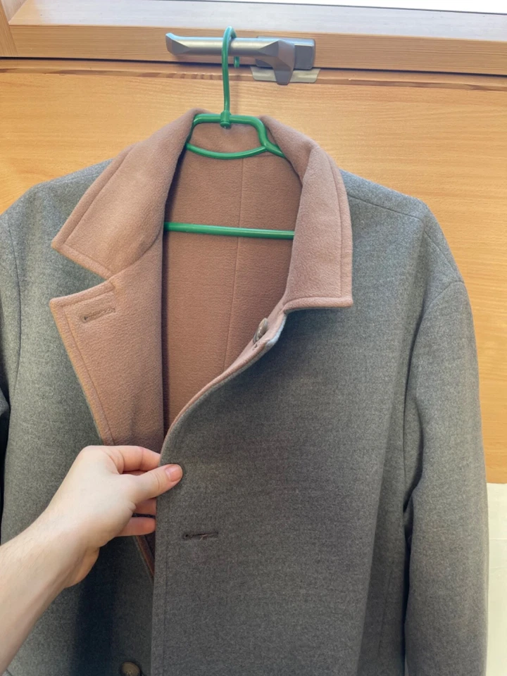 Rare Brunello Cucinelli Leather Shearling Jacket Coat size 50 - Image 2 of 4