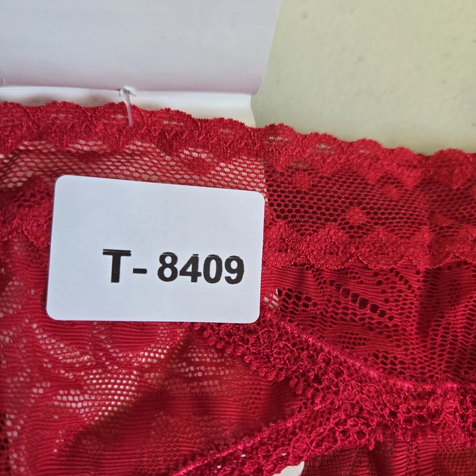 Bragas de mujer Maidenform XL rojas florales The Cheekies bikini lazo de encaje nuevas con etiquetas Foto 2 de 4