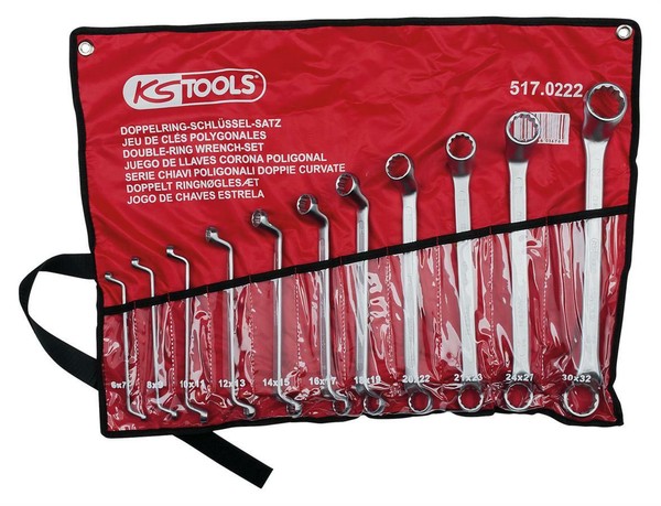 KS Tools Classic Doppel-RingschlüSsel-Satz, GekröPft, 11-Tlg. 6-32Mm (517.0222)-image