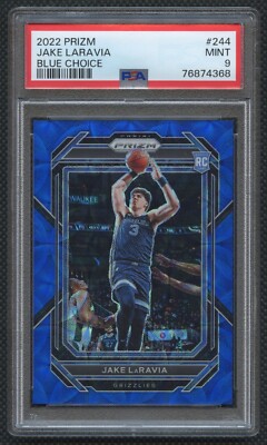 Choice Jake Rakai 2022-23 Panini Prizm Jake LaRavia Rookie 36/49 Blue Choice PSA 9 Mint ...