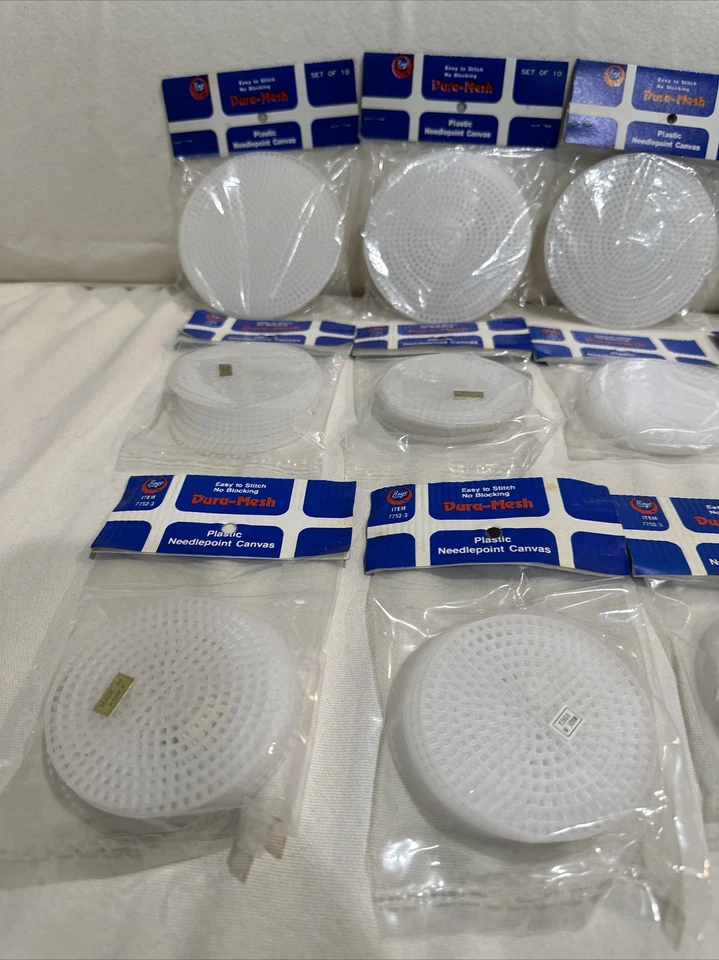 Lote de 17 paquetes sellados de 181 piezas círculos de lona de plástico Boye de 4,25" y 3" Foto 4 de 4