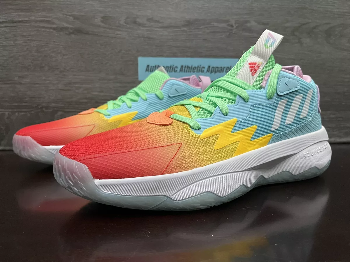 Adidas Dame 8 Multicolor Rainbow Basketball Shoes Mens Size 13