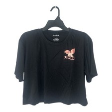 Women's Solid Color Crop Top With Short Sleeves And Round Neckline