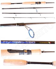 Canna da Pesca Spinning 4 Sezioni Viaggio Valigia Fly Spin Trota Bass Spigola