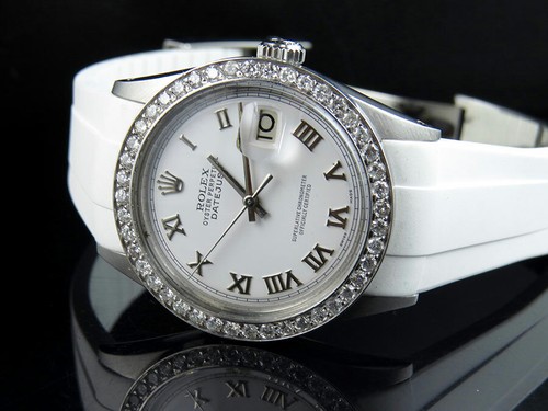 Sporty Custom Rolex Datejust White 