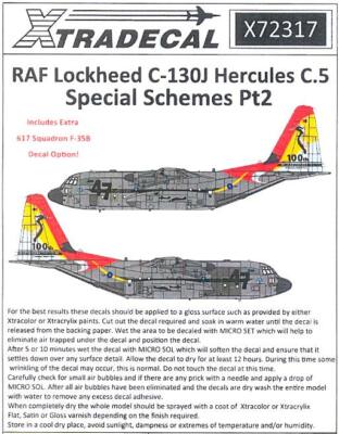 Xtra Decals 1/72 LOCKHEED C-130J HERCULES C.5 Special RAF Schemes Part 2