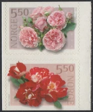 NORWAY Sc. 1303-4 Roses 2001 MNH pair 
