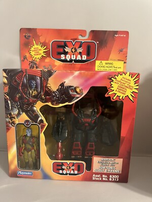 Vintage 1995 EXO SQUAD MARSALA w SUB-SONIC SCOUT E-FRAME Action Figure Playmates