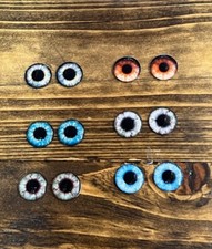 Blythe Doll Eyes 14mm Eye Chips Set F, Glass Eyes Glass Thin Chips, 6 Pairs Set