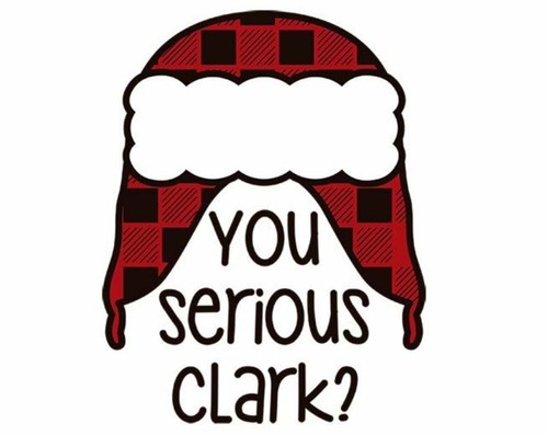 Large Christmas You Serious Clark Iron 