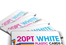 1000 Full Color Printed 1or2 Sides WHITE PLASTIC Business Cards-Rounded Corners!