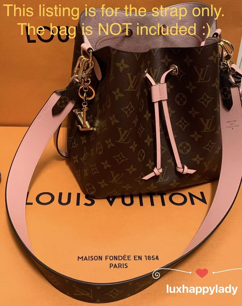 ❤️LOUIS VUITTON BANDOULIÈRE Wide Shoulder Strap Monogram Rose Pink, SUPER  RARE!