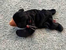 1993 Ty Beanie Baby Blackie the Bear with tags and errors