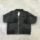 Members Only Jacket Womens Medium Bomber Jacket Full ZIp Leather Like Cafe Racer