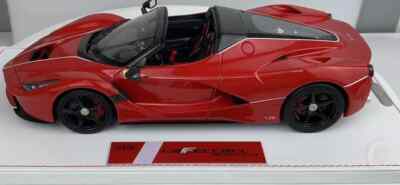 SPM MODELS Ferrari LaFerrari Aperta Red w/Leather Base 1:18*New