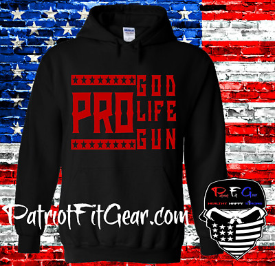 Hoodie,Pro God Pro Life Pro Gun,2A,Faith Family Freedom,Molon Labe,Gun Rights 